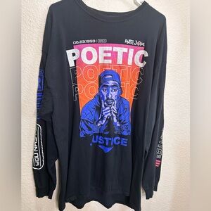 Poetic Justice Black Long Sleeve Shirt